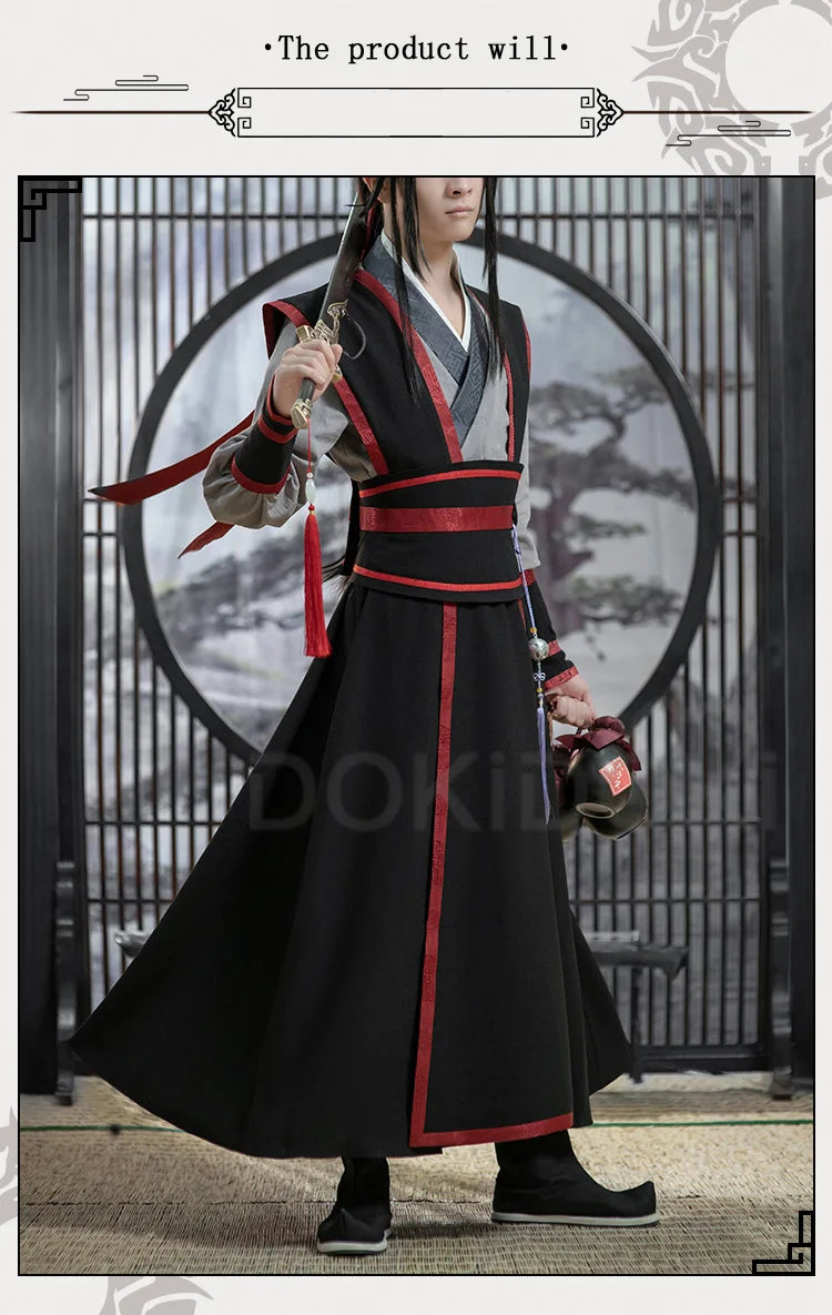 【Official】IN STOCK Wei Wu Xian Cosplay Costume Mo Dao Zu Shi Cosplay DokiDoki-SR Men Wei Wuxian Teenager Cosplay