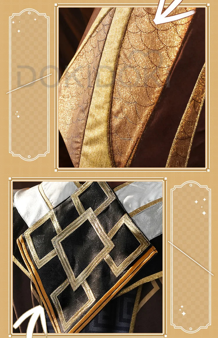 IN STOCK Zhongli Cosplay Costume Game Genshin Impact Cosplay DokiDoki-SR Zhong Li Cosplay Costume Halloween