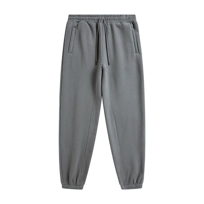 ZODF Unisex 345gsm Fleece Sweatpants Loose Fit Retro Hip Hop Winter Joggers HY0005 - GRAY / XXL / China Mainland