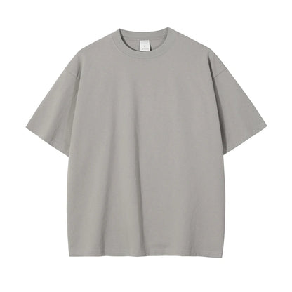 ZODF Fashion Spring Summer Washed Solid T Shirts For Men Loose Unisex 310gsm Cotton Heavy Weight T-Shirt Brand Tops HY0064