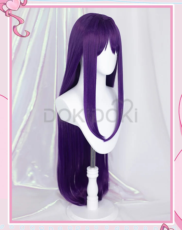 IN STOCK Yuri Wig GAME Doki Doki Literature Club Cosplay Wig DokiDoki  Long Purple Hair Literature Club Cosplay Wigs