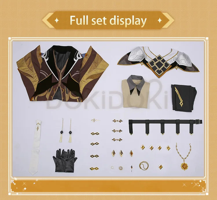 IN STOCK Zhongli Cosplay Costume Game Genshin Impact Cosplay DokiDoki-SR Zhong Li Cosplay Costume Halloween