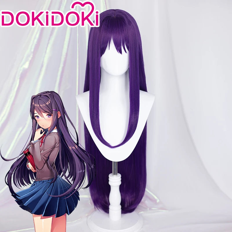 IN STOCK Yuri Wig GAME Doki Doki Literature Club Cosplay Wig DokiDoki  Long Purple Hair Literature Club Cosplay Wigs