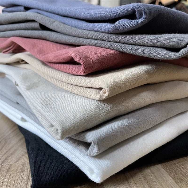 ZODF Fashion Spring Summer Washed Solid T Shirts For Men Loose Unisex 310gsm Cotton Heavy Weight T-Shirt Brand Tops HY0064