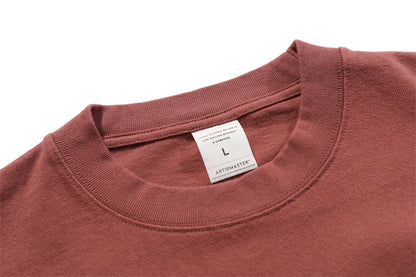 ZODF Fashion Spring Summer Washed Solid T Shirts For Men Loose Unisex 310gsm Cotton Heavy Weight T-Shirt Brand Tops HY0064