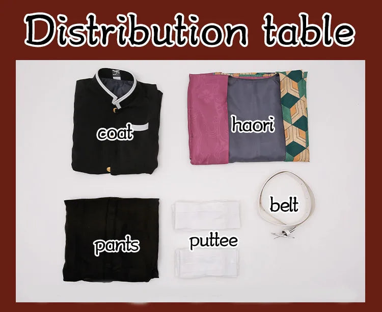 Tomiokaa Giyuu Cosplay Costume Anime Dokidoki-SR Men Costume Kimono Uniform Giyuu Haori Cosplay