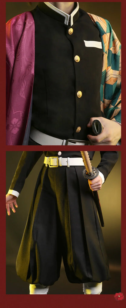 Tomiokaa Giyuu Cosplay Costume Anime Dokidoki-SR Men Costume Kimono Uniform Giyuu Haori Cosplay