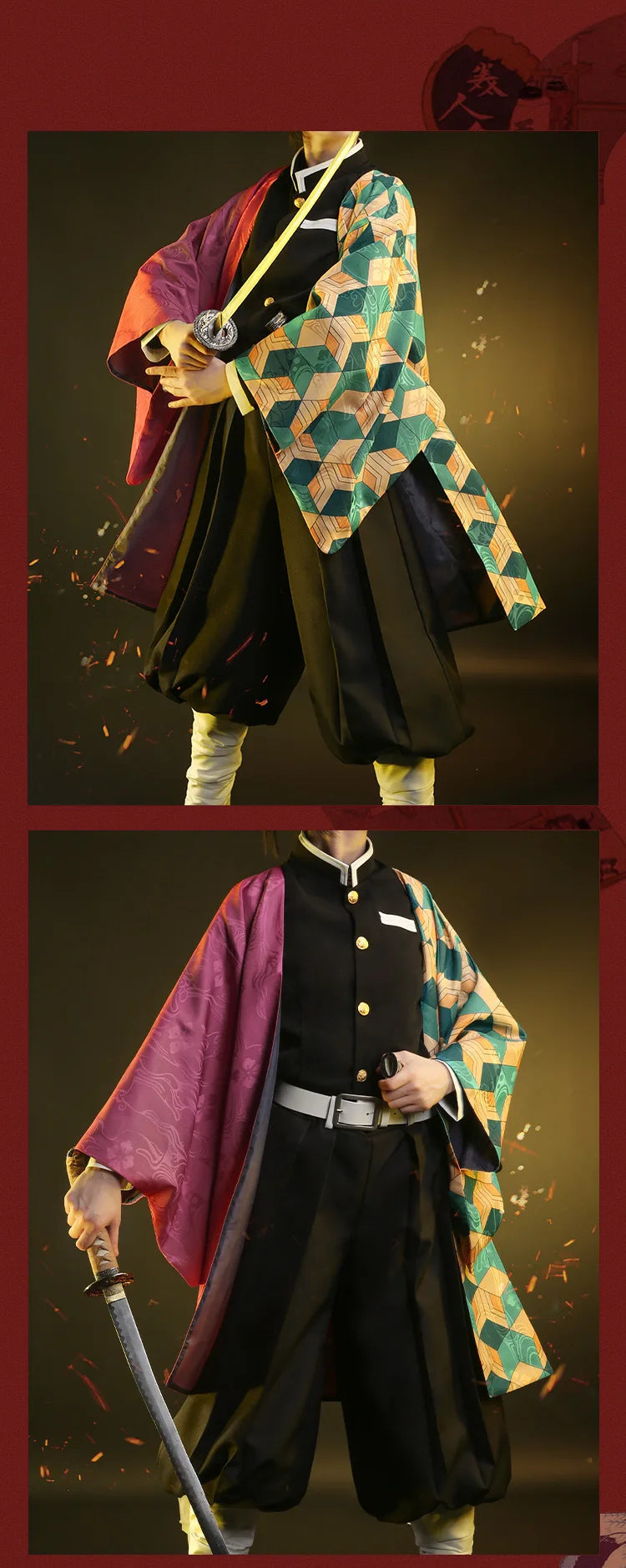 Tomiokaa Giyuu Cosplay Costume Anime Dokidoki-SR Men Costume Kimono Uniform Giyuu Haori Cosplay