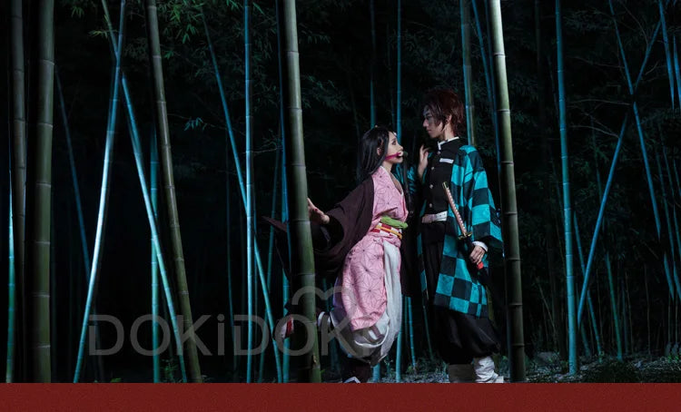 IN STOCK Kamadoo Tanjirouu Cosplay Costume Anime DokiDoki-SR Men Uniform Costume Tanjirouu Haori