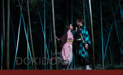 IN STOCK Kamadoo Tanjirouu Cosplay Costume Anime DokiDoki-SR Men Uniform Costume Tanjirouu Haori