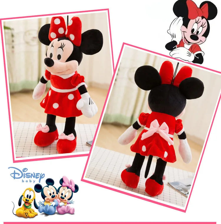 30-70cm Classic Minnie Mickey Mouse Kawaii Stuffed Plush Toys Children Throw Pillow Doll Birthday Girlfriend Girl Couples Gift