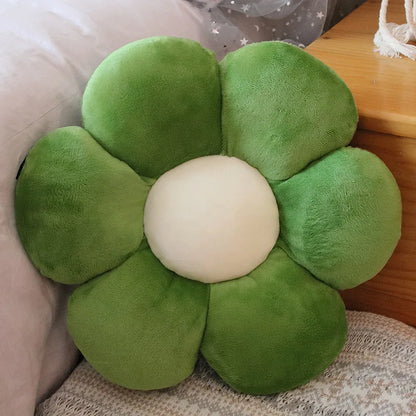 Long Plush Sunflower Pillow Stuffed Flower Shape Floor Mat Baby Game Mat Home Playmat Soft Plant Flower Throw Pillow Cushion