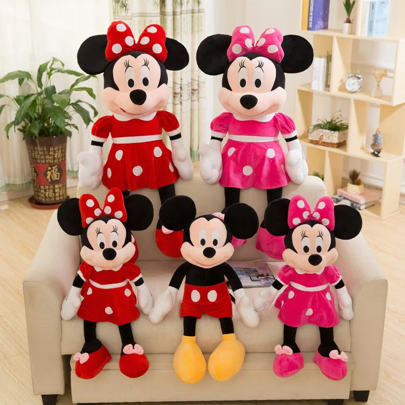 30-70cm Classic Minnie Mickey Mouse Kawaii Stuffed Plush Toys Children Throw Pillow Doll Birthday Girlfriend Girl Couples Gift