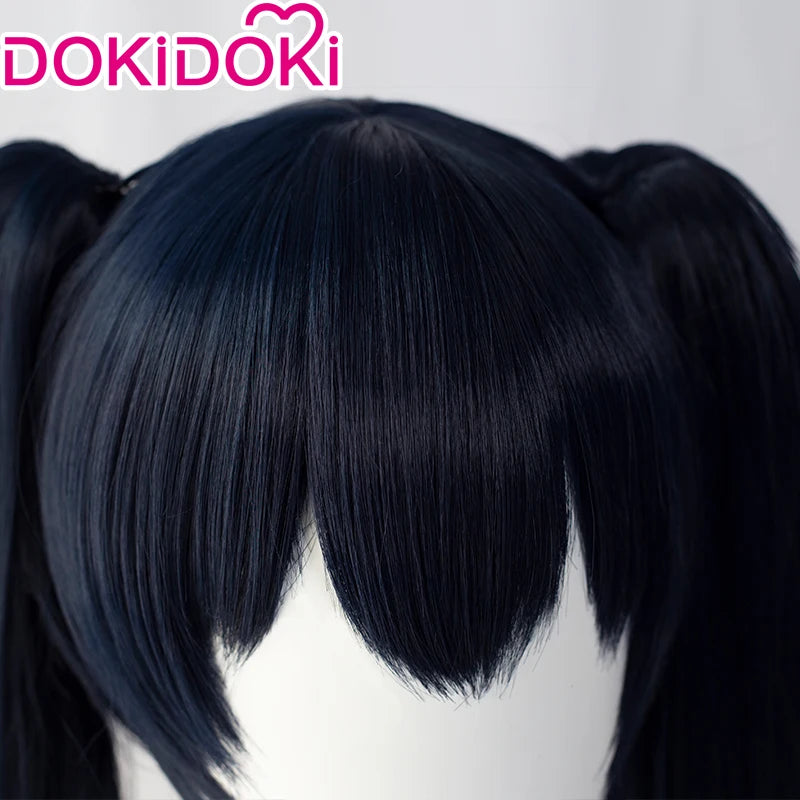IN STOCK Black Rock Shooter Wig DokiDoki Black Rock Shooter Cosplay Wig Black Rock Shooter Black Two Ponytails Hair Christmas