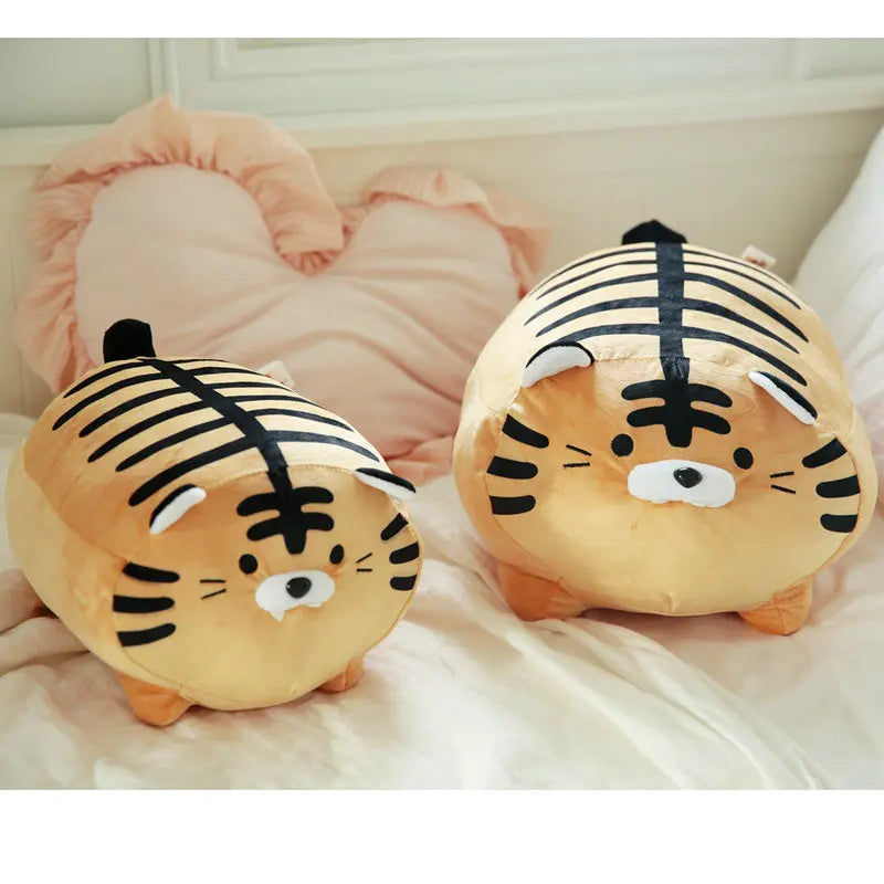 45cm Super Soft Plush Printed Fat Round Tiger Toy Stuffed Tiger pattern Throw pillow Zebra stripes Pig Throw Pillow Bed Cushion