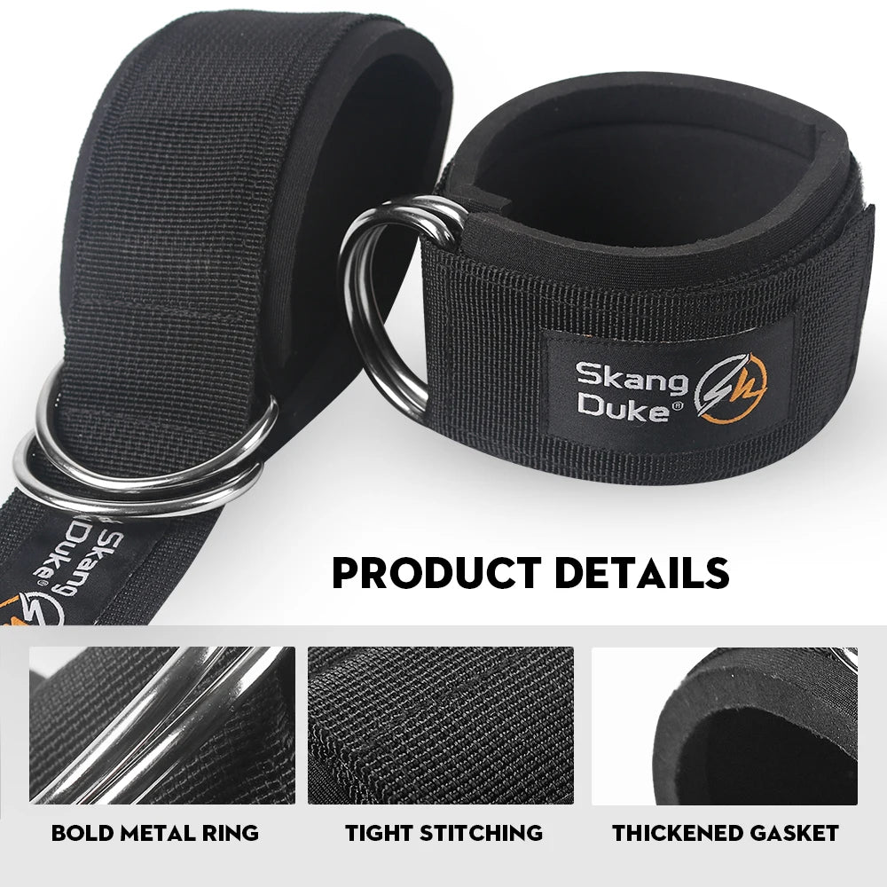 Fitness Ankle Band Padded Double D-Ring Adjustable Weight Leg Training Support 1pc/2pc/3pc