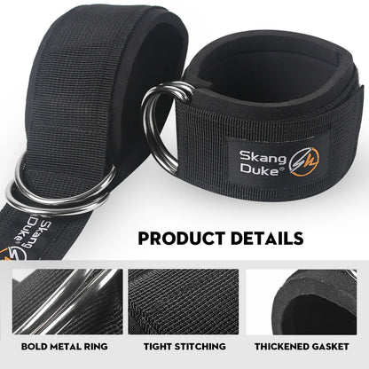 Fitness Ankle Band Padded Double D-Ring Adjustable Weight Leg Training Support 1pc/2pc/3pc