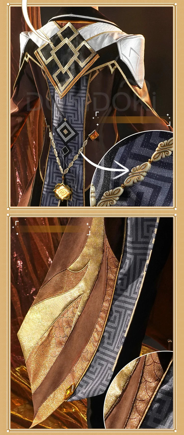 IN STOCK Zhongli Cosplay Costume Game Genshin Impact Cosplay DokiDoki-SR Zhong Li Cosplay Costume Halloween