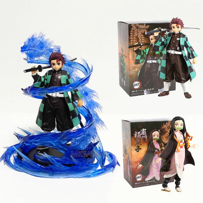 Demon Slayer Kimetsu no Yaiba Action Figures Kamado Tanjirou Kamado Nezuko Anime Figma Dragon Effect Toy Model PVC Doll Juguetes