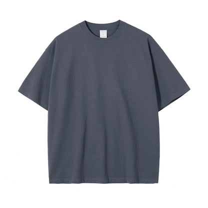 ZODF Fashion Spring Summer Washed Solid T Shirts For Men Loose Unisex 310gsm Cotton Heavy Weight T-Shirt Brand Tops HY0064