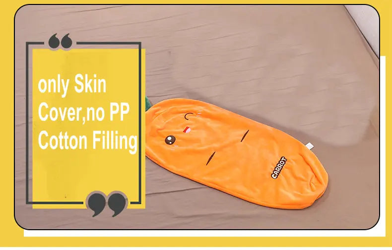 1.1M Long Rectangle Carrot Bunny Plush Pillow Stuffed Soft Bed Pregnant Pinch Leg Pillow Sleeping Boyfriend Throw Pillow Gift