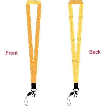 Cute Anime Kimetsu No Yaiba Demon Slayer Lanyard Keychain ID Card Pass Gym Phone Holder Key Ring for Men and Women