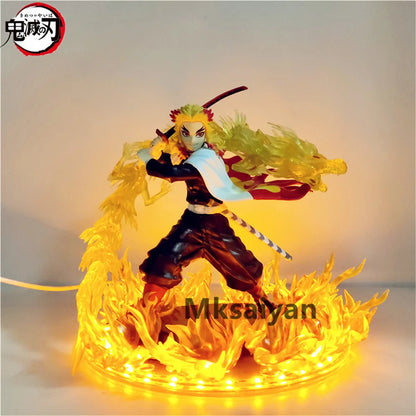 Demon Slayer Anime Figures Akaza Komaji Rengoku Kyoujurou DIY Set PVC Toys Model Kimetsu no Yaiba Action Figma Xmas Gift Doll