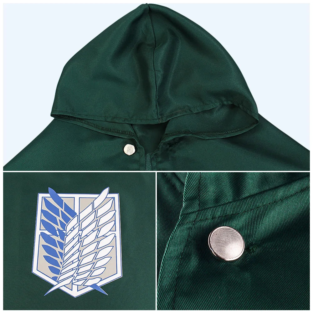 Attack On Titan Levi Ackerman Cosplay Set Adult Cotton Polyester