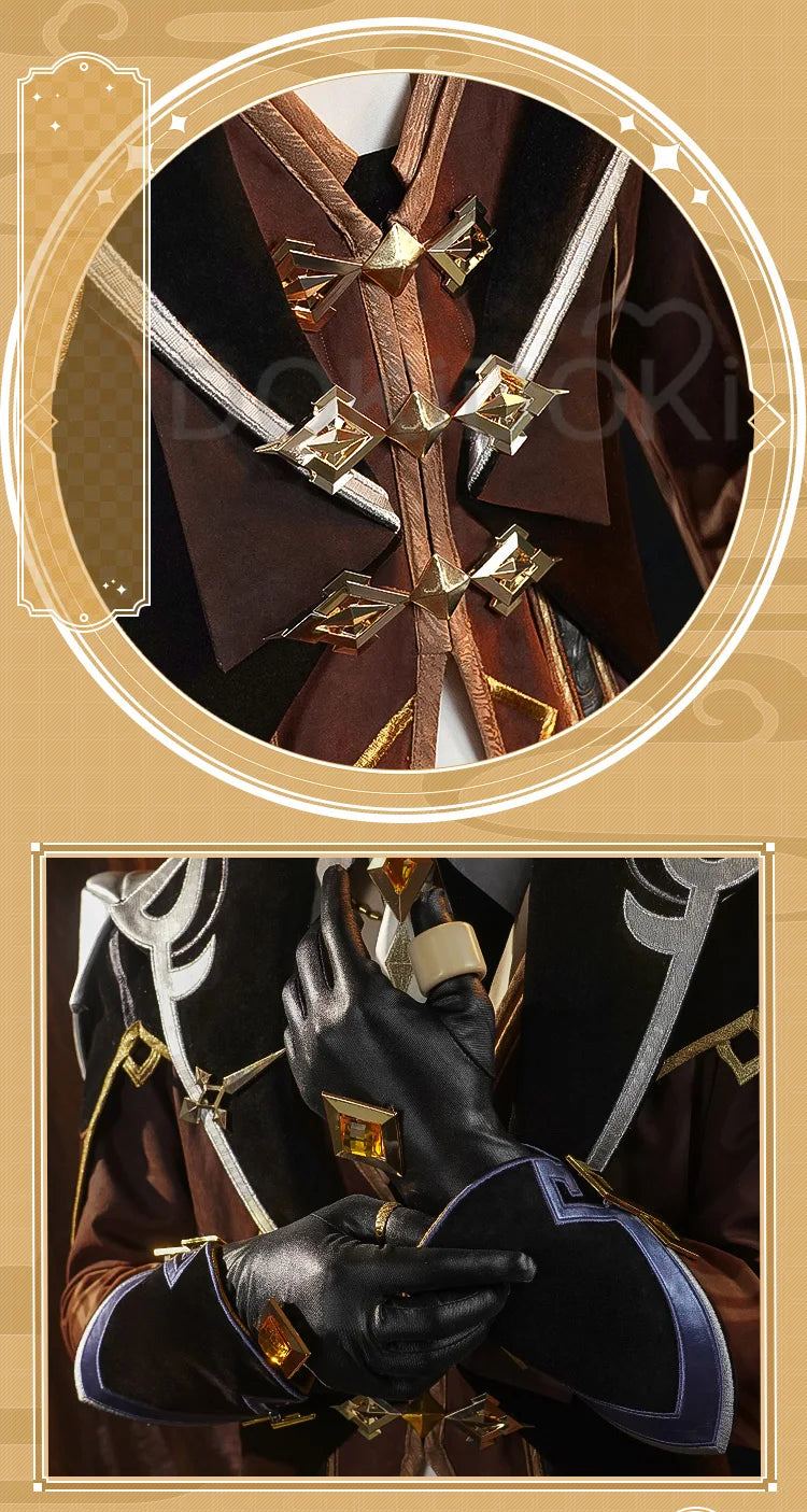 IN STOCK Zhongli Cosplay Costume Game Genshin Impact Cosplay DokiDoki-SR Zhong Li Cosplay Costume Halloween