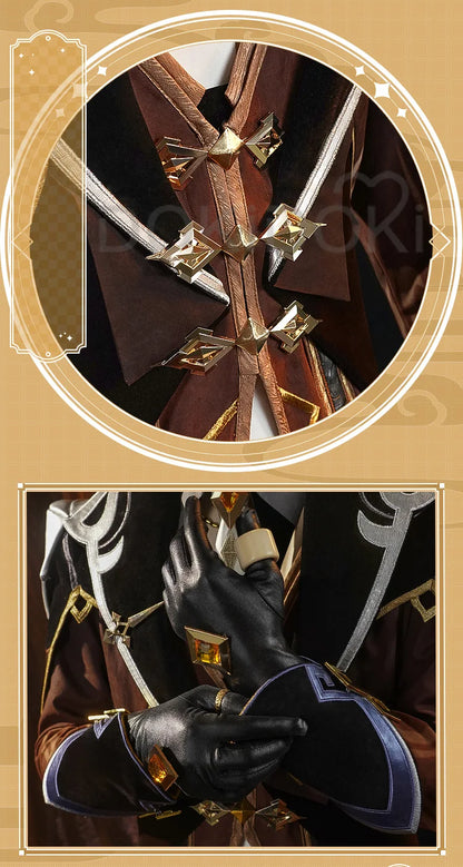 IN STOCK Zhongli Cosplay Costume Game Genshin Impact Cosplay DokiDoki-SR Zhong Li Cosplay Costume Halloween