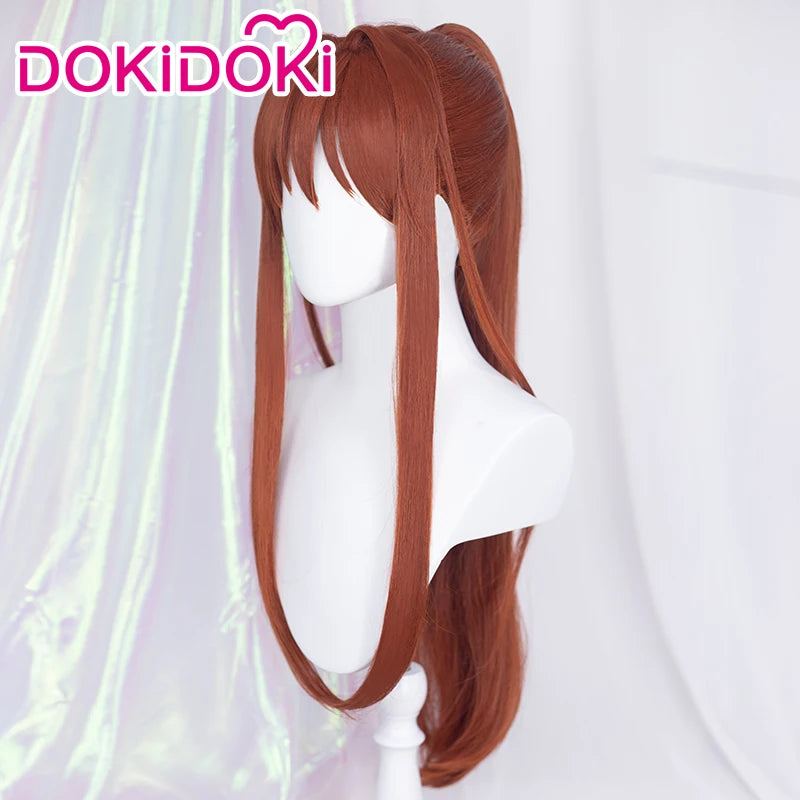 IN SOTCK Monika Cosplay Wig GAME Doki Doki Literature Club Cosplay DokiDoki Women Hair Literature Club Cosplay Monika Wigs