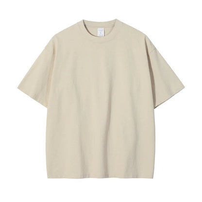 ZODF Fashion Spring Summer Washed Solid T Shirts For Men Loose Unisex 310gsm Cotton Heavy Weight T-Shirt Brand Tops HY0064