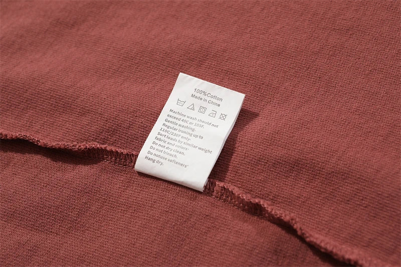 ZODF Fashion Spring Summer Washed Solid T Shirts For Men Loose Unisex 310gsm Cotton Heavy Weight T-Shirt Brand Tops HY0064