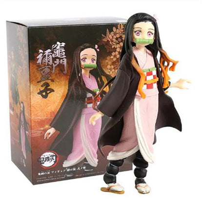 Demon Slayer Kimetsu no Yaiba Action Figures Kamado Tanjirou Kamado Nezuko Anime Figma Dragon Effect Toy Model PVC Doll Juguetes