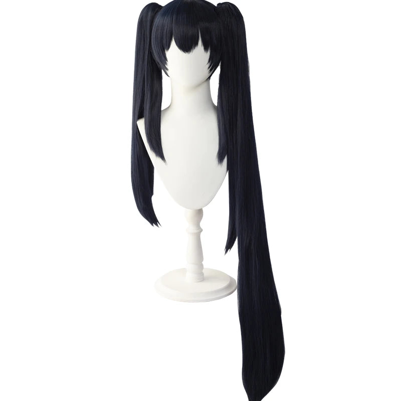 IN STOCK Black Rock Shooter Wig DokiDoki Black Rock Shooter Cosplay Wig Black Rock Shooter Black Two Ponytails Hair Christmas