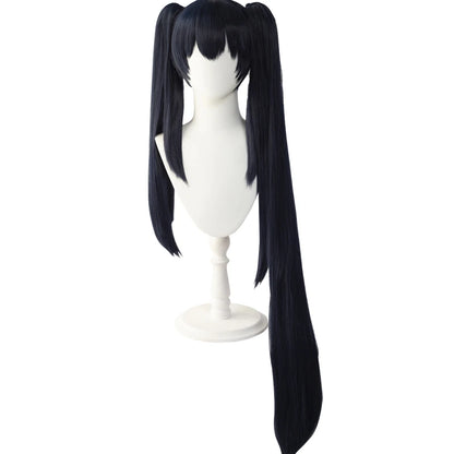 IN STOCK Black Rock Shooter Wig DokiDoki Black Rock Shooter Cosplay Wig Black Rock Shooter Black Two Ponytails Hair Christmas