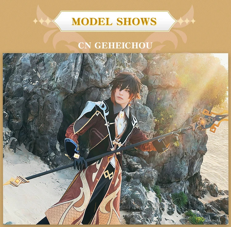IN STOCK Zhongli Cosplay Costume Game Genshin Impact Cosplay DokiDoki-SR Zhong Li Cosplay Costume Halloween