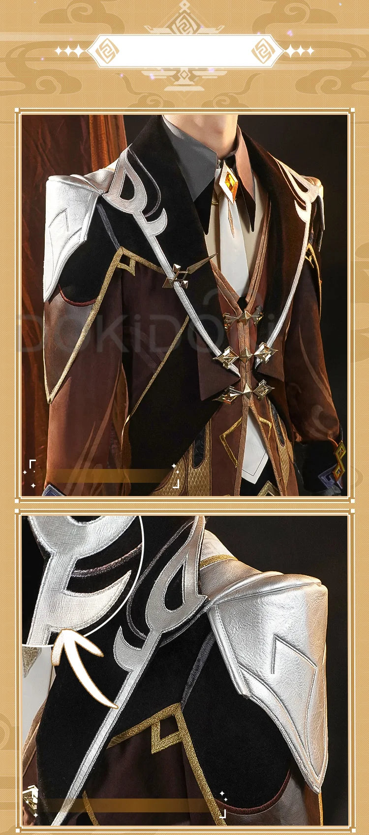 IN STOCK Zhongli Cosplay Costume Game Genshin Impact Cosplay DokiDoki-SR Zhong Li Cosplay Costume Halloween