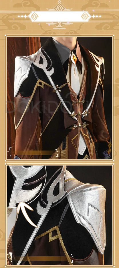 IN STOCK Zhongli Cosplay Costume Game Genshin Impact Cosplay DokiDoki-SR Zhong Li Cosplay Costume Halloween