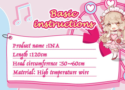 DokiDoki Hololive English Cosplay Ninomae Ina’nis Wig Cute Wig Hololive English Cosplay Hair Ninomae Ina’nis Wig