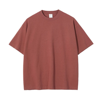 ZODF Fashion Spring Summer Washed Solid T Shirts For Men Loose Unisex 310gsm Cotton Heavy Weight T-Shirt Brand Tops HY0064