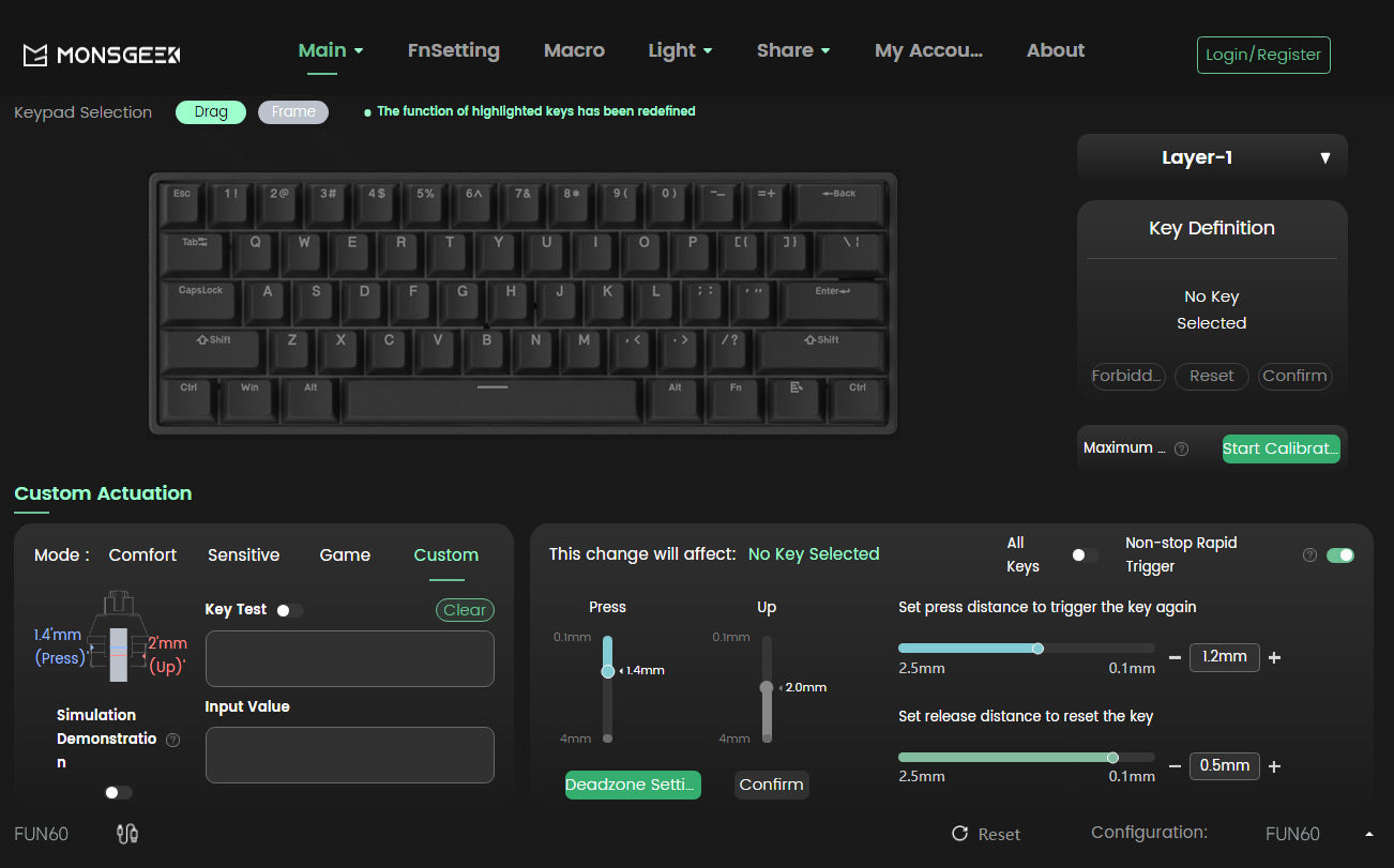 Akko MonsGeek FUN68 & FUN60 PRO&MAX HE Magnetic 60% 65% Gaming Keyboards Rapid Trigger 8K Custom Keyboard for Esports