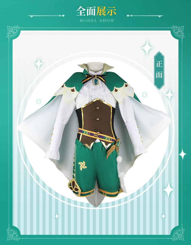 Genshin Impact Venti Cosplay Costume Set Adult Cotton Polyester