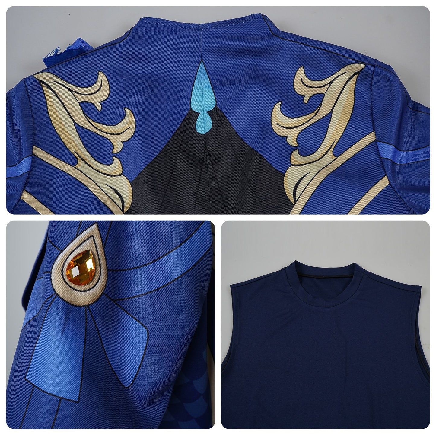Genshin Impact Furina De Fontaine Cosplay Costume Set Cotton Polyester