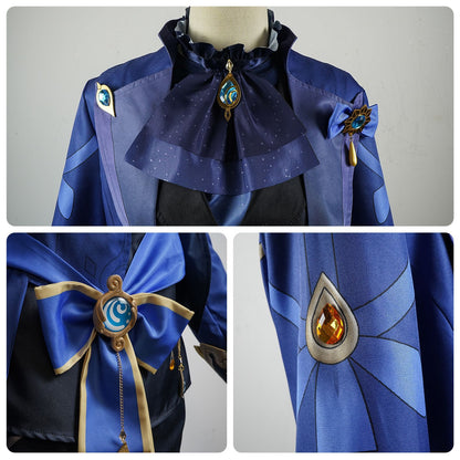 Genshin Impact Furina De Fontaine Cosplay Costume Set Cotton Polyester