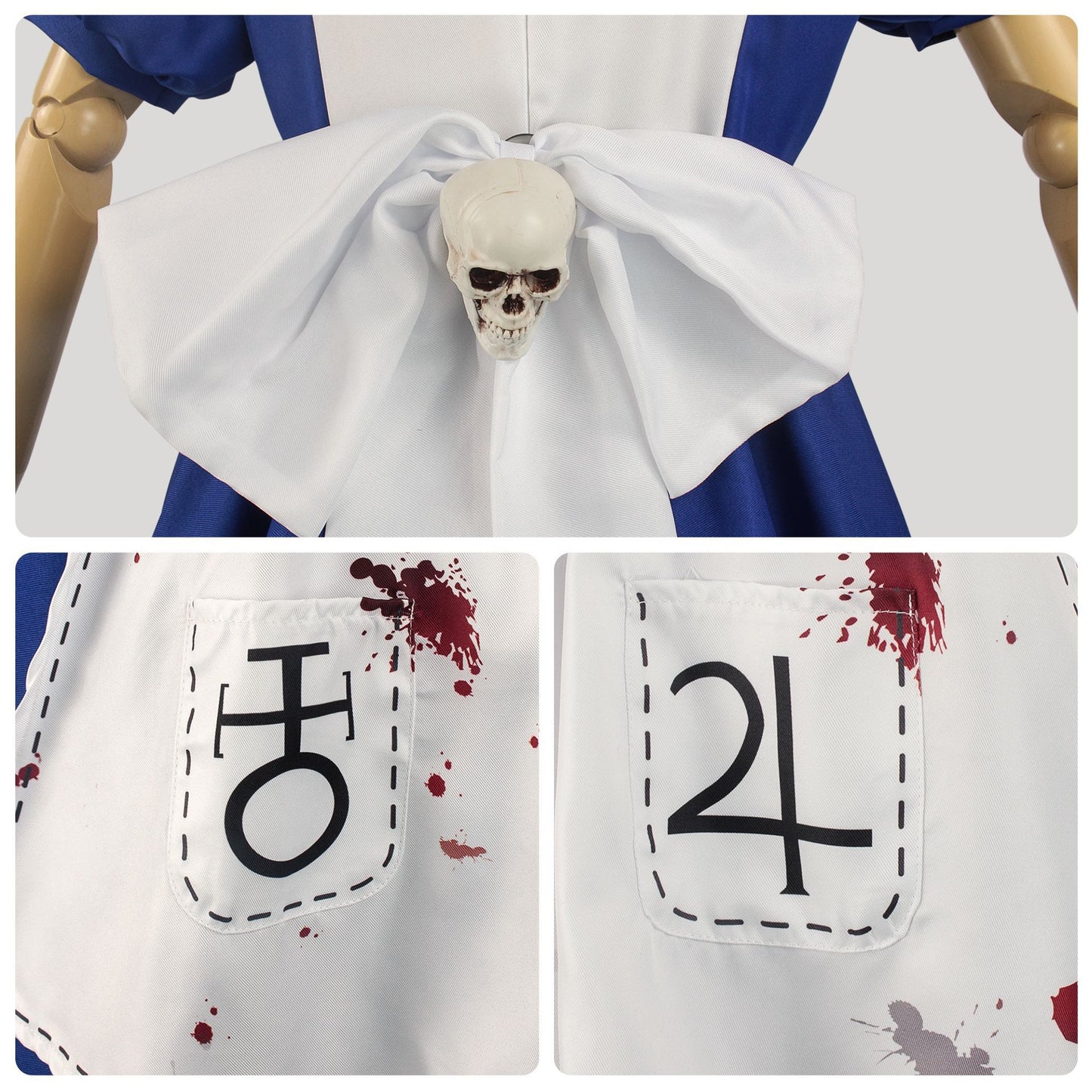 HOMCHEE Trends Alice Cosplay Costume Adult Cotton Polyester