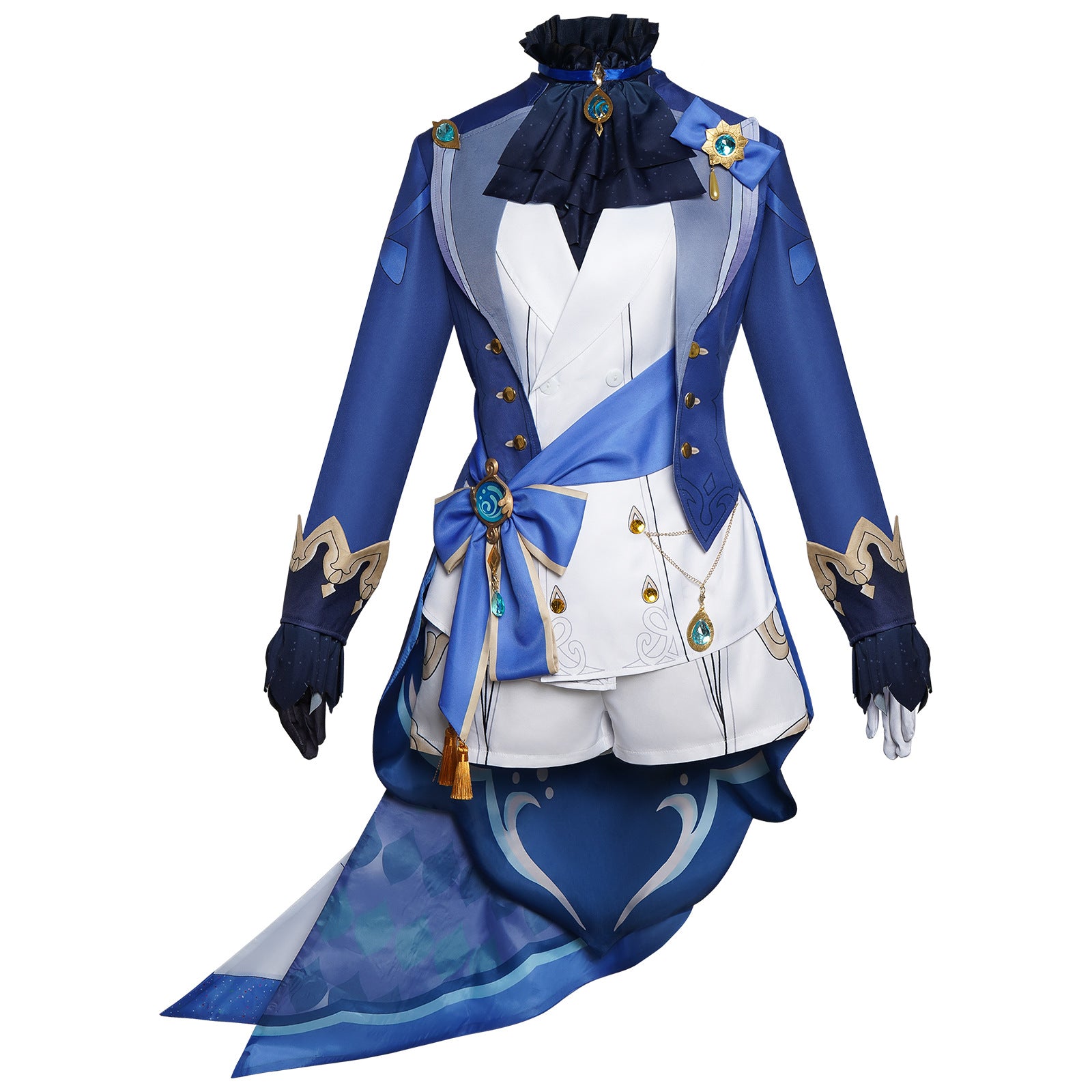 Genshin Impact Furina De Fontaine Cosplay Costume Set Cotton Polyester