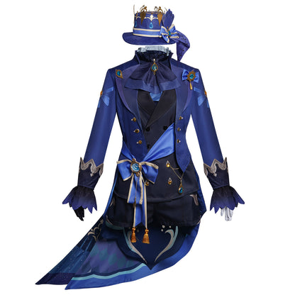 Genshin Impact Furina De Fontaine Cosplay Costume Set Cotton Polyester
