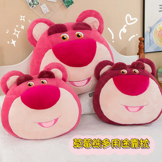 65cm Disney Toy Story 4 Strawberry Bear Cute Girl Heart Bear Backrest Plush Toy Doll Pillow Doll Cushion with Strawberry Flavor