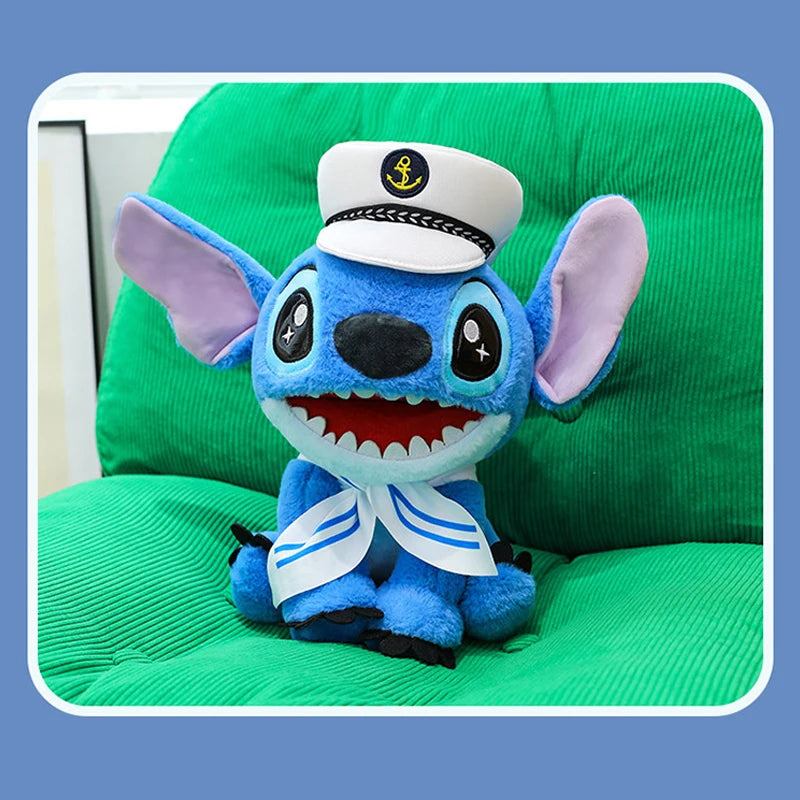25/30CM Disney Lilo and Stitch Plush Toy Anime Stuffed Kawaii Ornament Navy Soft Stich Doll Plushie Kids Birthday Xmas Gifts